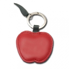 Llavero de piel de vacuno roja, con forma de manzana ref bpunv4