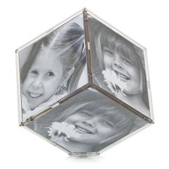 Portafotos giratorio multiple cubo 6-fotos en lallimonacom