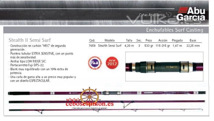  www.ceboseltimon.es - Novedad 2012 -Caa Abu Garcia Stealth II Sensi Surf 4.20Mt 