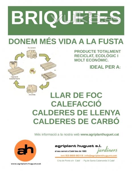 BRIQUETAS, DISTRIBUCIN EN  AGRIPLANT HUGUET