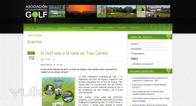 Creacin de la Pgina Web de la Asociacin de Voluntarios de Golf de Espaa