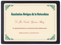 Placa homenaje artesanal