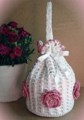 Bolso - saquito para vestido blanco o rosa