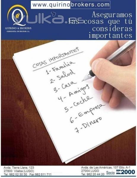 QUIRINO & BROKERS - Te aseguramos las cosas que tu consideras importantes