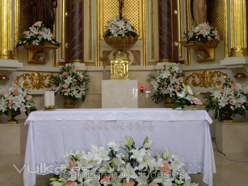 Flores para iglesias , flores en Murcia , Floristeria San Lorenzo