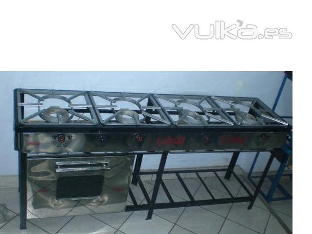 Cocina industrial de 04 hornillas con horno