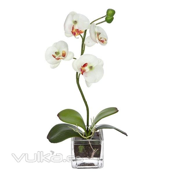 Plantas artificiales con flores. Planta artificial flores orquidea maceta 30 en lallimona.com
