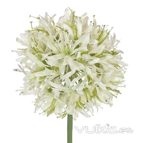 Flores artificiales. Flor artificial allium lavanda blanca 60 en lallimona.com