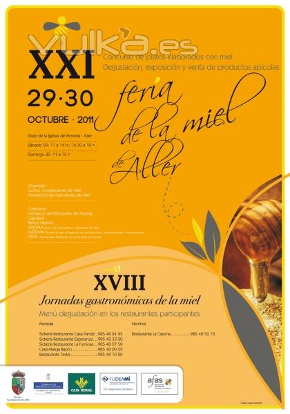 XXI FERIA DE LA MIEL DE ALLER · XVIII JORNADAS GASTRONOMICAS DE LA MIEL