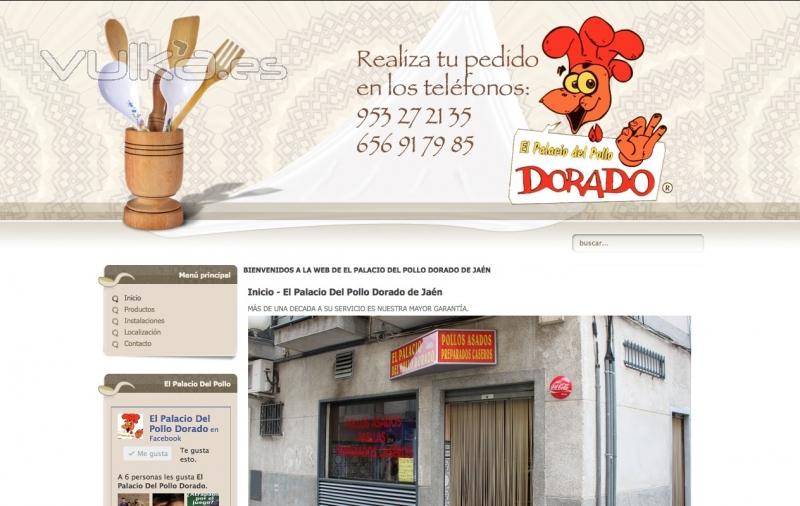 Web de El Palacio Del Pollo Dorado.