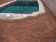 Hormign impreso molde madera, ideal para piscinas