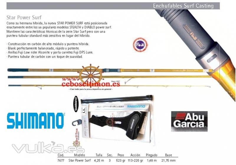  Caa Abu Stars Power Surf 4.25Mt - Anillas Fuji Low Rider Alconite + Dedil Shimano Black GL-041CG