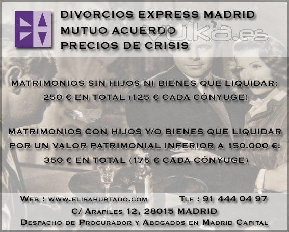 Procurador Abogado Divorcio Express madrid rapido