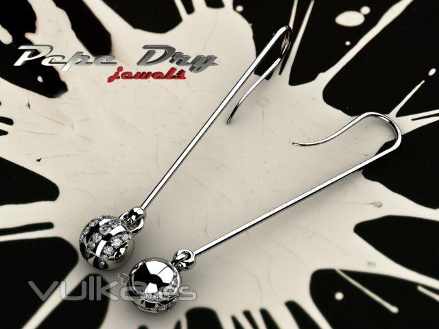 Pendientes con diamantes