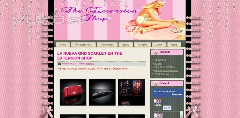 Diseo Web - Peluqueria Extension Shop