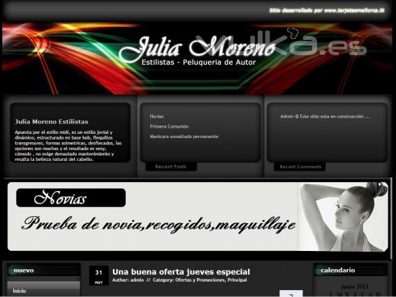 Diseño Web Peluquería Julia Moreno