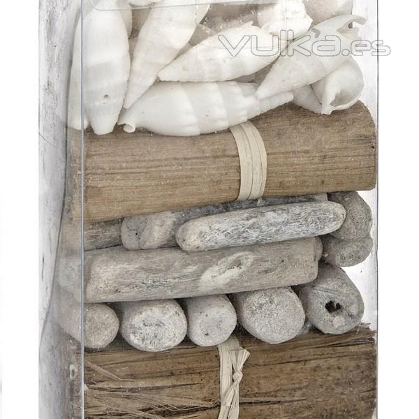 Complementos arreglos florales. Caja caracoles blancos decoracion 26 en lallimona.com (2)