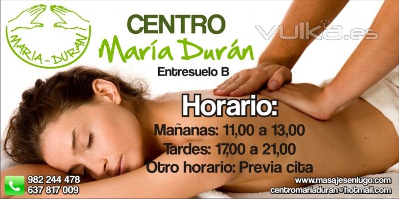 Horario Centro Maria Duran Lugo