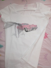 Camiseta hecha a mano, pink cadillac