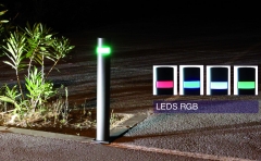 Pilona city con leds