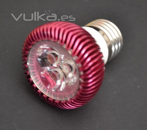 lampara led aluminio color roja, contamos con diferentes colores