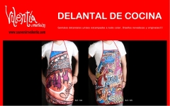 Delantales de cocina catlogo espaa - valentia souvenirs