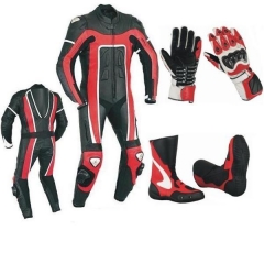 Pack mono moto+botas+guantes rojo