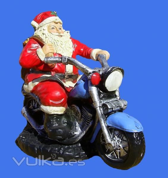 PAPA NOEL EN MOTO 65cm. en www.anaparra.es