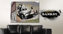 Regalos originales retratos personalizados banksy impresion con tu foto en lienzo regalos pop art