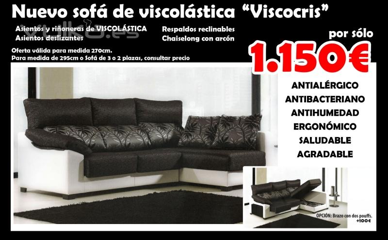 Oferta sofá chaiselong Viscocris