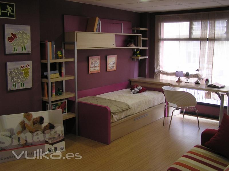 Foto exposicin zona dormitorios juveniles