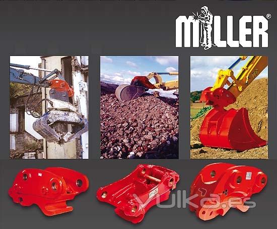 Enganches rpidos para excavadoras, cargadoras y minis marca Miller