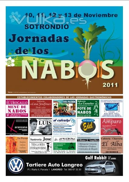 Cartel de las Jornadas Gastronmicas de los Nabos en Sotrondio