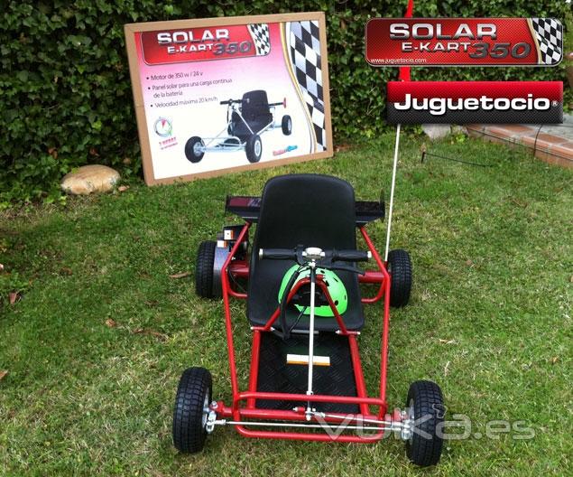 E-KART SOLAR  350W JUGUETOCIO. El e-kart motor elctrico tambin carga energa a travs de panel so