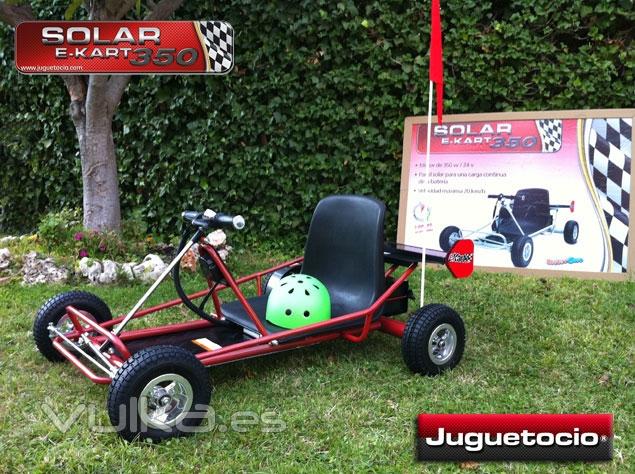 E-KART SOLAR  350W JUGUETOCIO. El e-kart motor elctrico tambin carga energa a travs de panel so