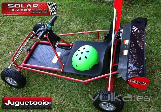 E-KART SOLAR  350W JUGUETOCIO. El e-kart motor elctrico tambin carga energa a travs de panel so