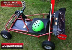 E-kart solar  350w juguetocio. el e-kart motor elctrico tambin carga energa a travs de panel so