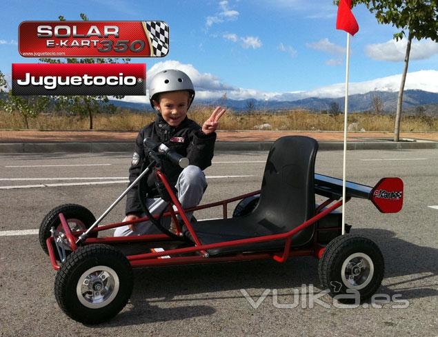 E-KART SOLAR  350W JUGUETOCIO. El e-kart motor elctrico tambin carga energa a travs de panel so