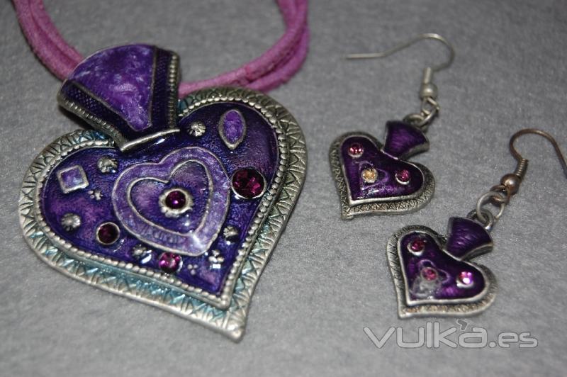 Conjunto morado corazn a 4.95 EUR