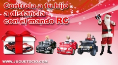 Coches teledirigidos para ninos, suba a su hijo a un rc y controle su paseo, si su hijo es muy peque