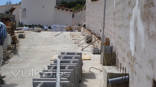 Construccin de muros en Calpe, Benidorm, Moraira y Alicante provincia