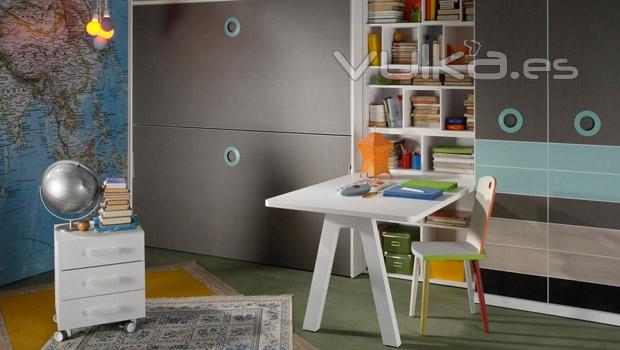 Mueble juvenil con mesa estudio del catalogo Aire