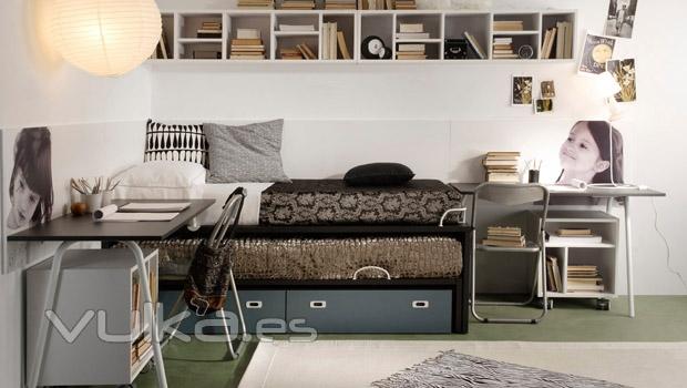 Muebles juveniles con fotos impresas del catalogo Aire