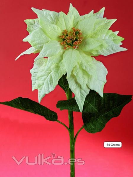 Ponsetias artificiales de calidad. Poinsettia artificial crema oasisdecor.com