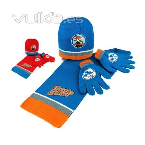 Set  Stilton:gorro, bufanda y guantes. Producto licenciado. Pack 24 unidades. Ref. BORNLI13