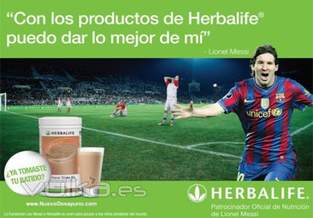 Leo Messi recomienda el uso de productos Herbalife