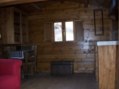 Interior de caseta de fusta