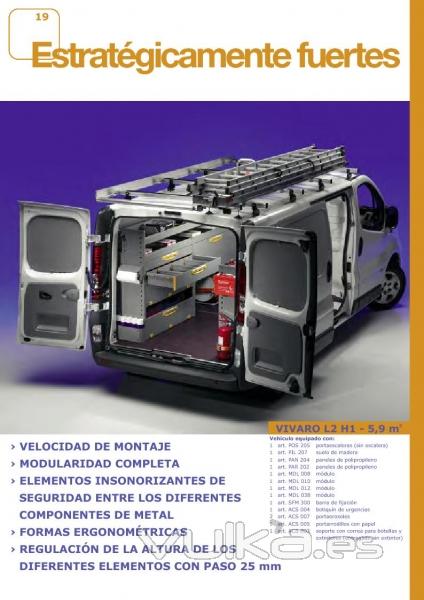 Equipamiento Furgonetas Inansur