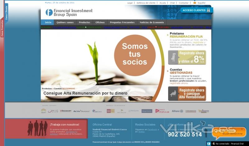 Diseo web de la pgina de Financial Investment Group Spain http://www.figs.es