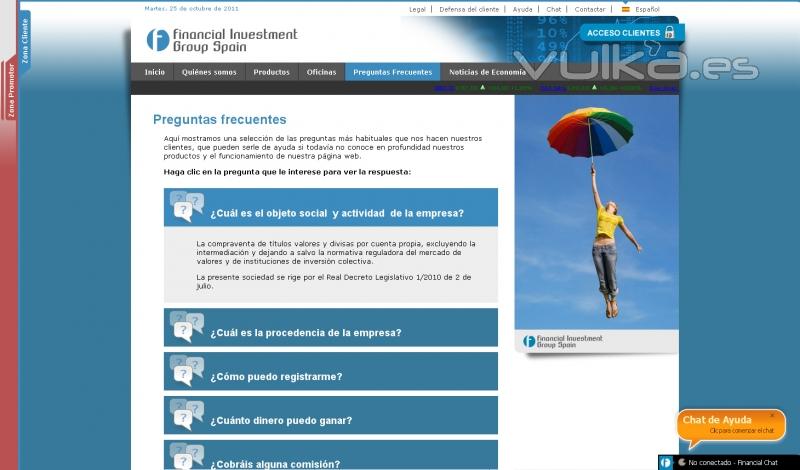Diseo web de la pgina de Financial Investment Group Spain http://www.figs.es